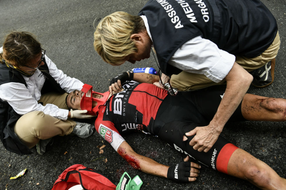 Una caída acaba con las ilusiones de Richie Porte en el Tour