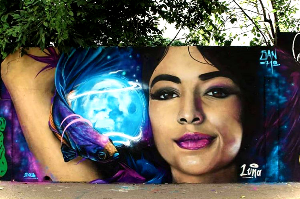 Con un mural, artistas rinden homenaje a bailarina atropellada por bus de Transmilenio