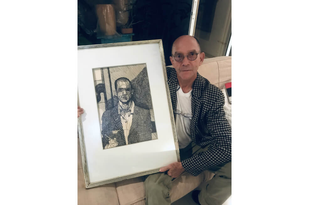 Celso Castro y un autorretrato con ballena