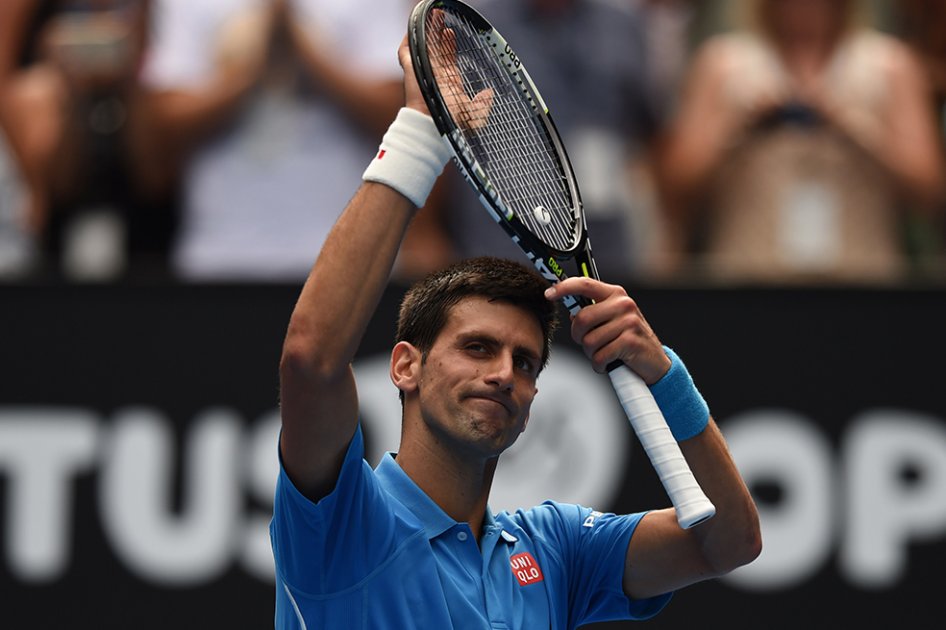 Novak Djokovic celebra su victoria contra Aljaz Bedene. Foto: AFP