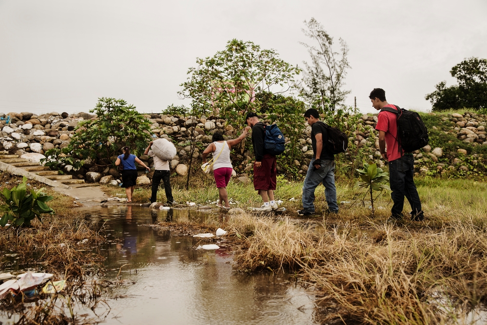 Migrantes en la frontera de México