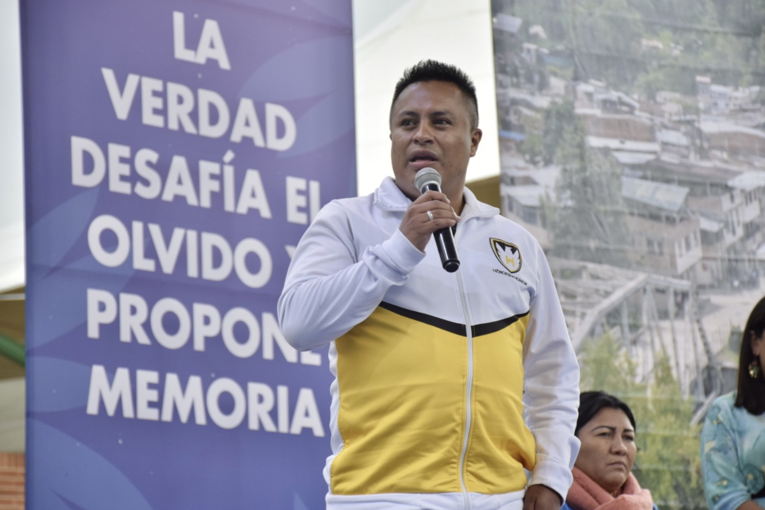 Nelson Ramírez, soldado profesional, víctima de mina antipersonal, habló en el evento sobre sus apuestas de reconciliación tras el trabajo de la CEV.