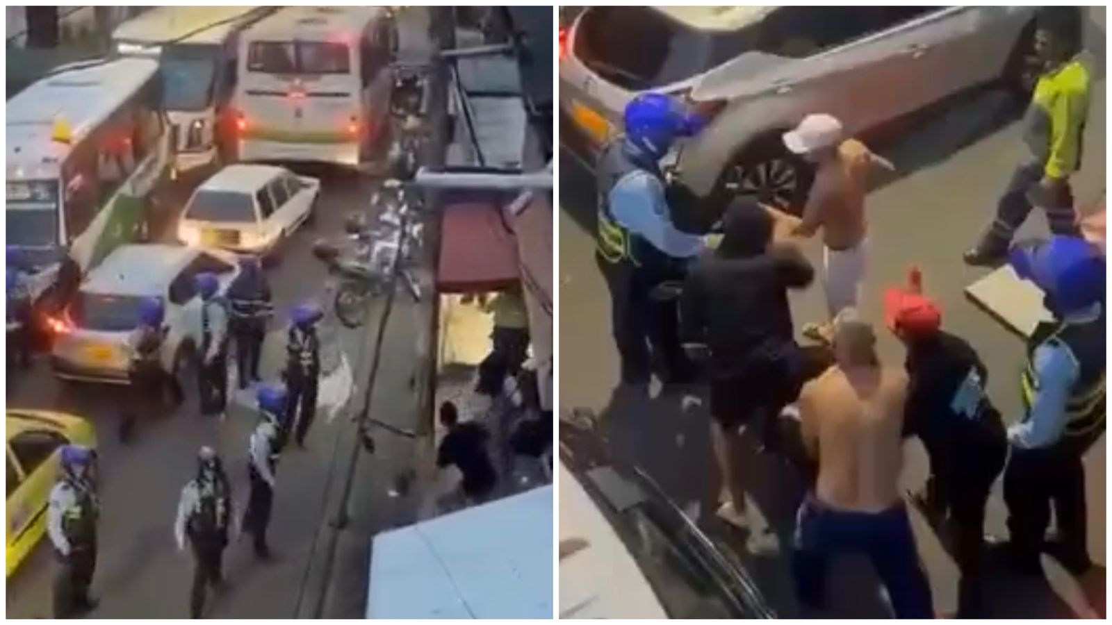 Operativo en Medellín terminó en golpes entre comunidad y agentes de tránsito