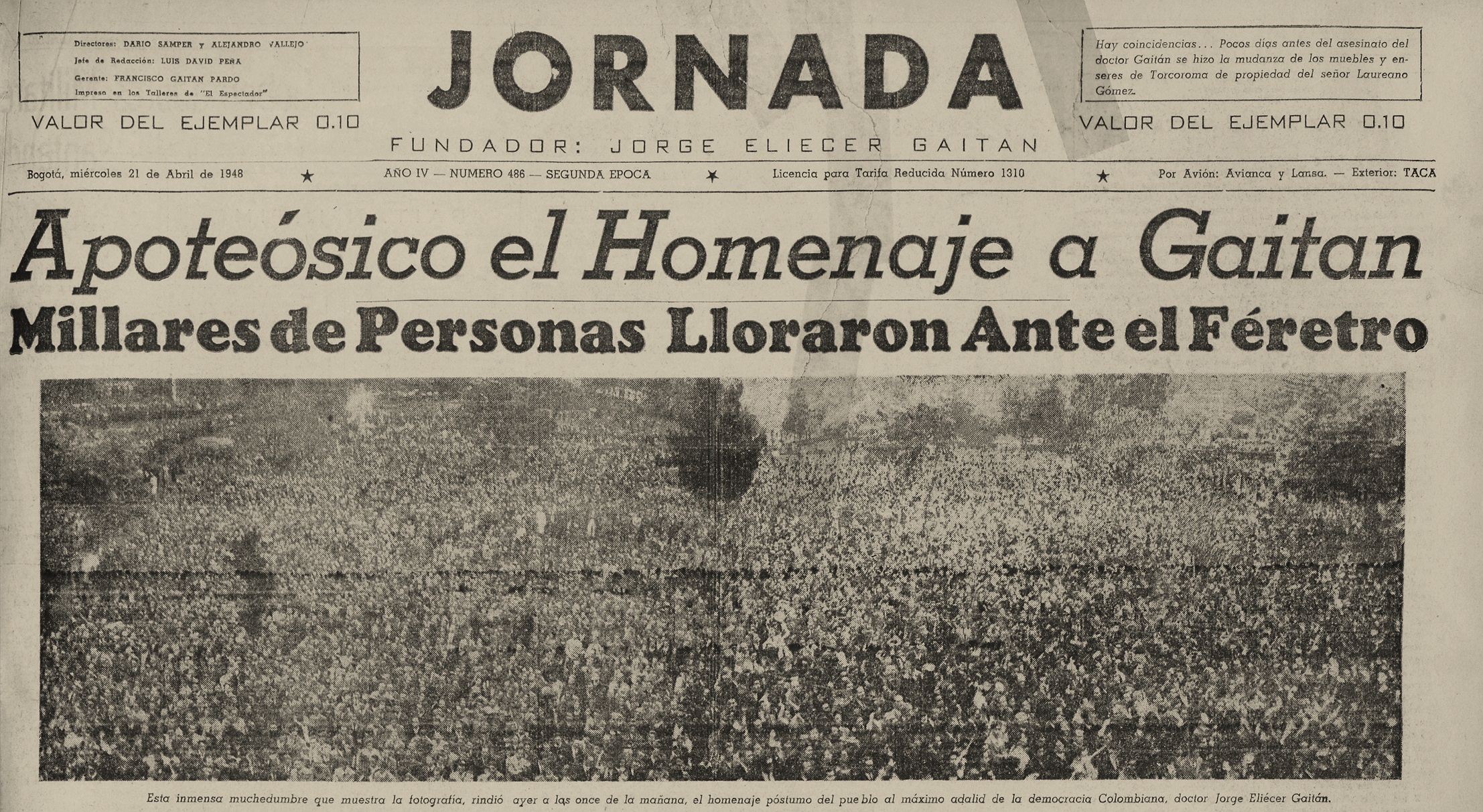 Gaitán y la sociedad de control en los días del odio
