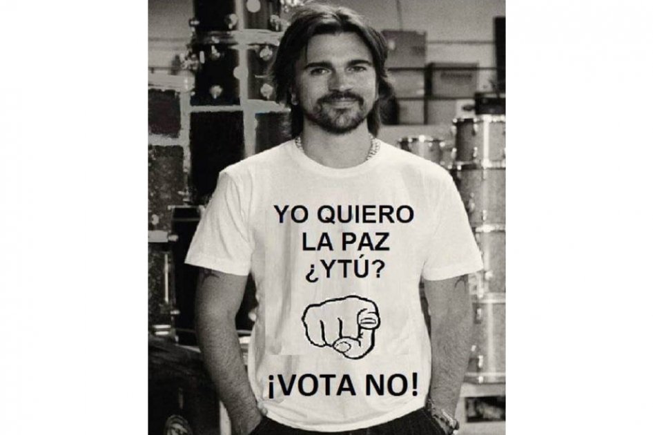 Juanes repudia fotomontaje en el que apoya el «no» a la paz