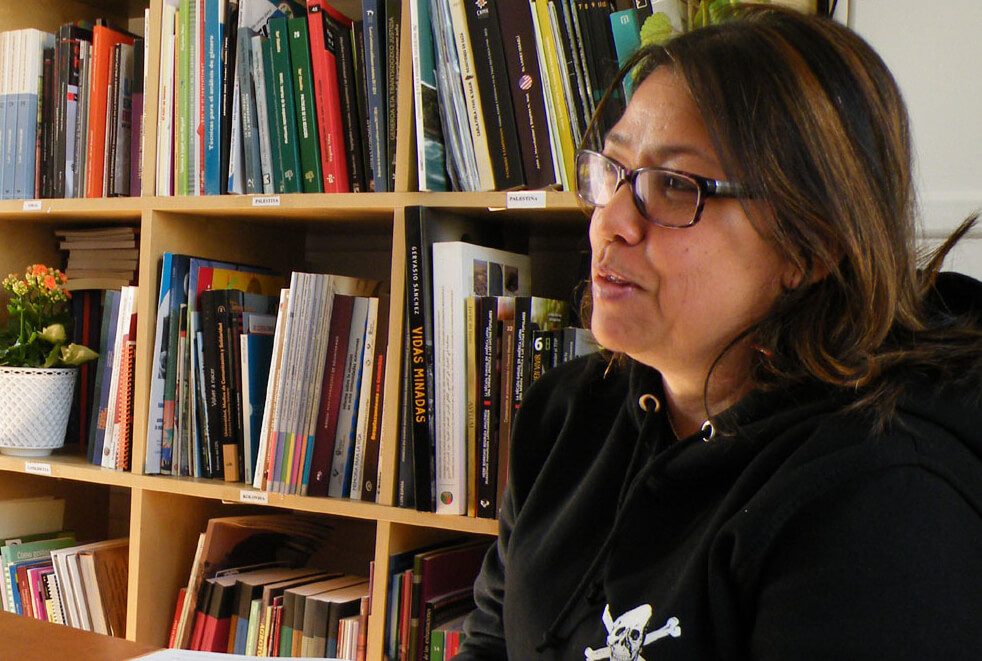 Adriana Arboleda, abogada de la Corporación Jurídica Libertad e integrante de la Mesa de Trabajo y del Movimiento Nacional de Víctimas de Crímenes de Estado (Movice) en Antioquia.