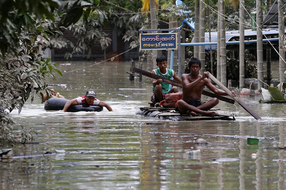 Al menos 45 muertos y 200.000 damnificados por las inundaciones en Birmania