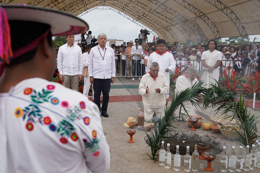 López Obrador da inicio a la construcción del Tren Maya en México