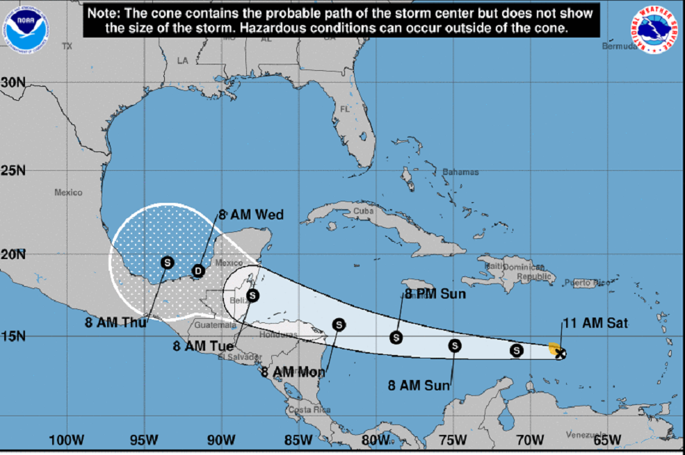 Este ha sido el recorrido de la tormenta tropical Harvey