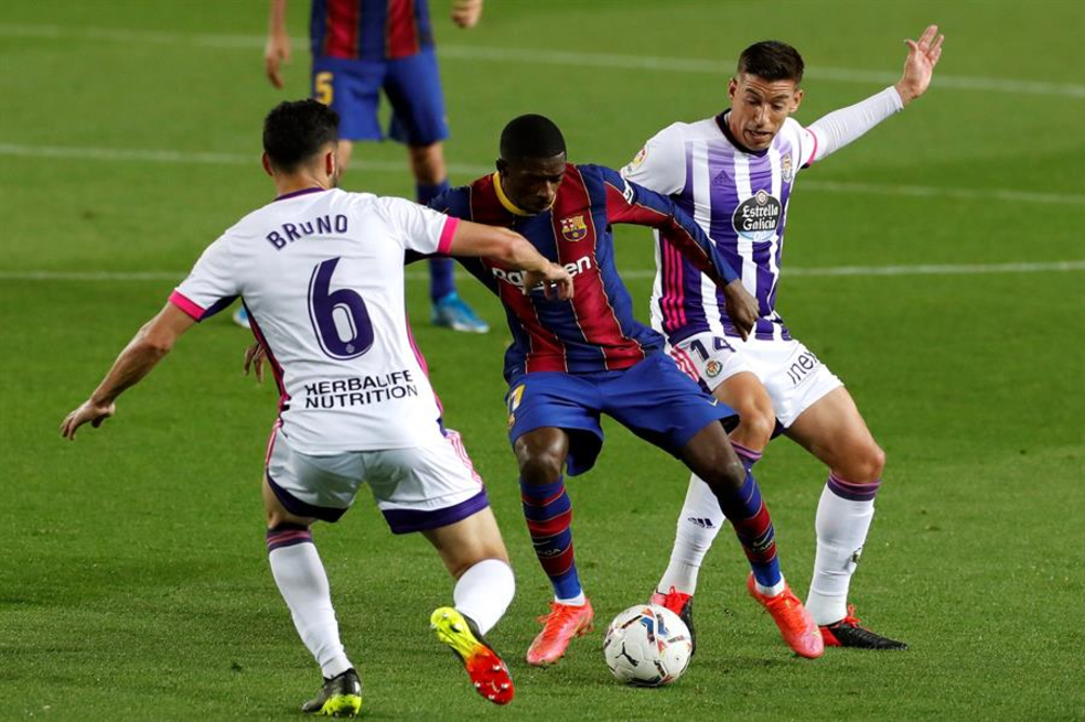 Dembélé le dio la victoria al Barcelona antes del Superclásico