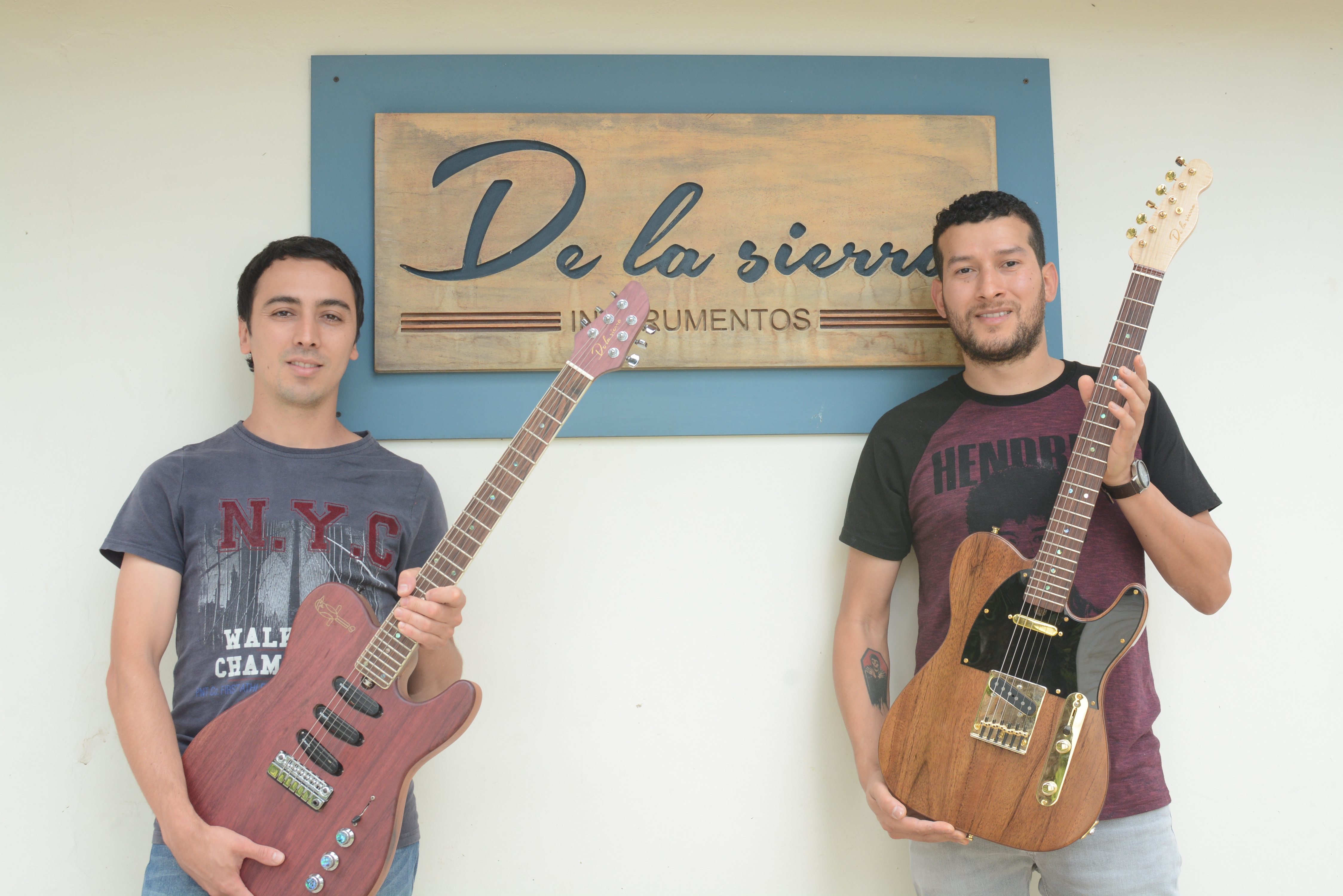 Ellos crearon una marca de guitarras y bajos eléctricos artesanales