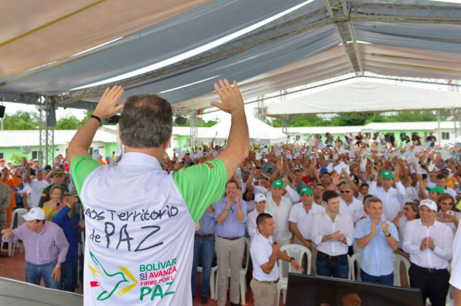 El presidente Juan Manuel Santos durante su visita a Magangué (Bolívar). / SIG - Presidencia