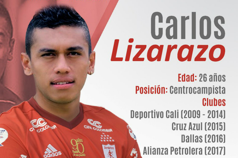Carlos Lizarazo es nuevo futbolista del América de Cali