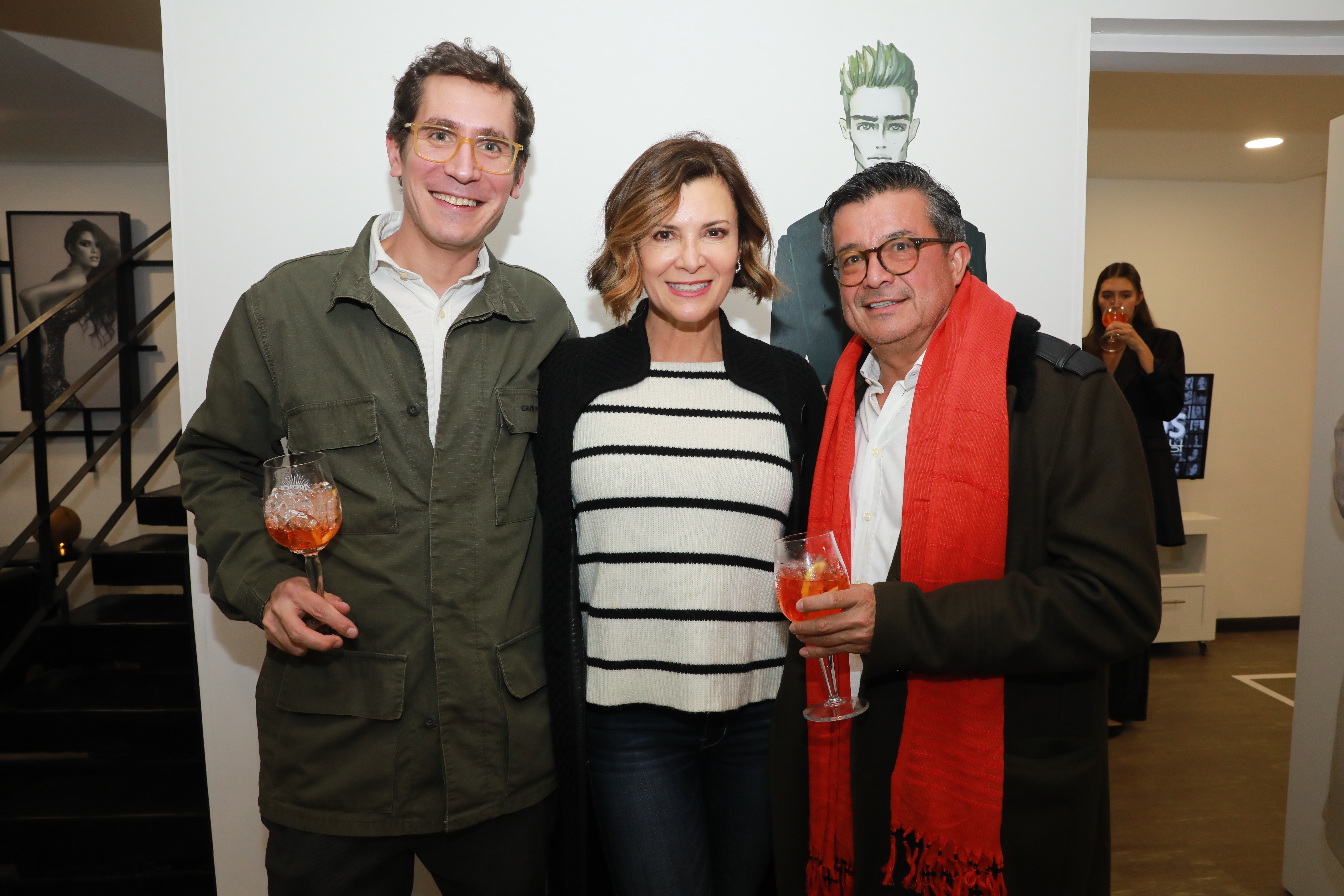 Valeriano Torres, Viena Ruiz y Felipe Camargo