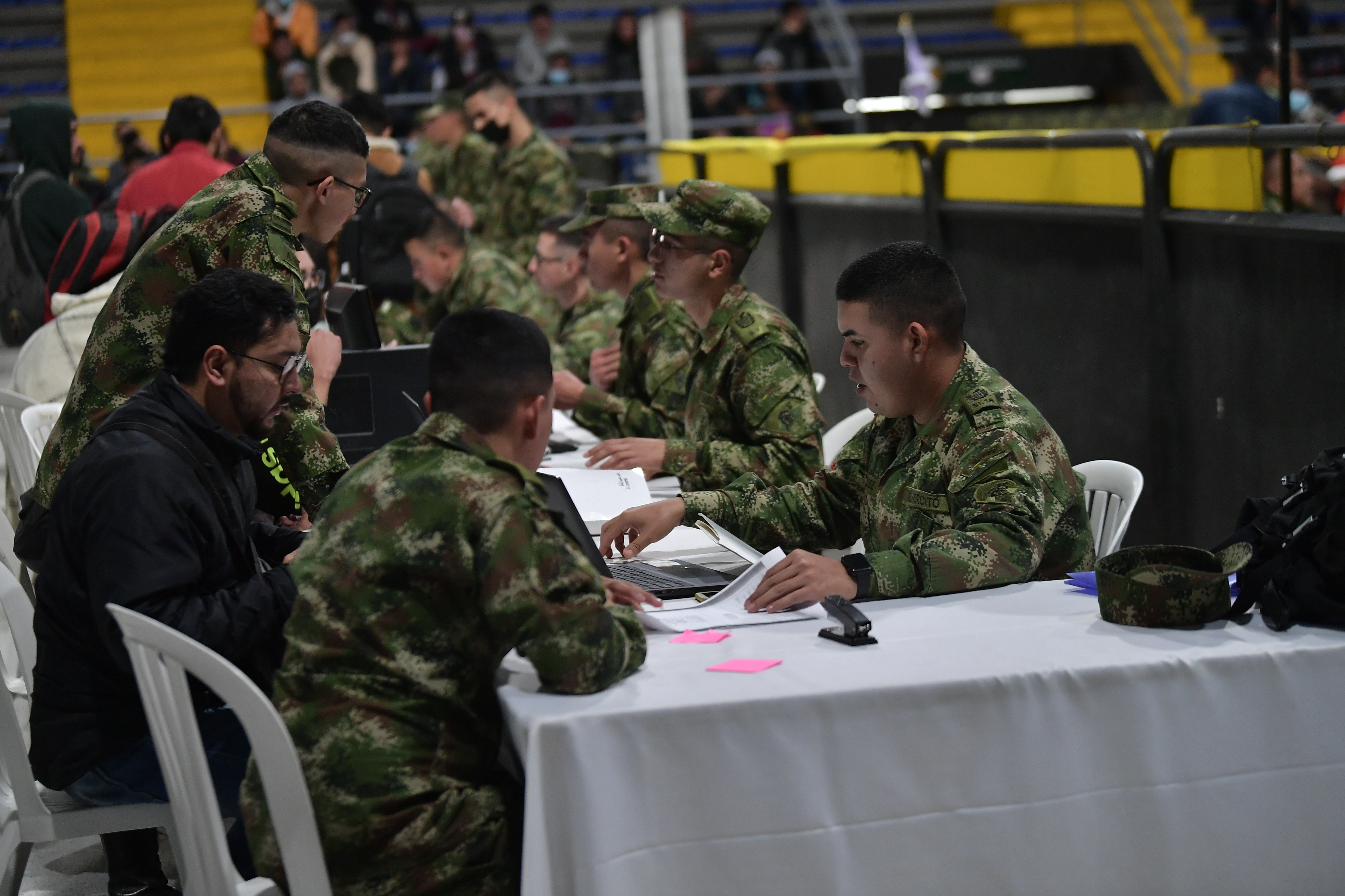 Jornada de reclutamiento y definición de situación militar en Bogotá