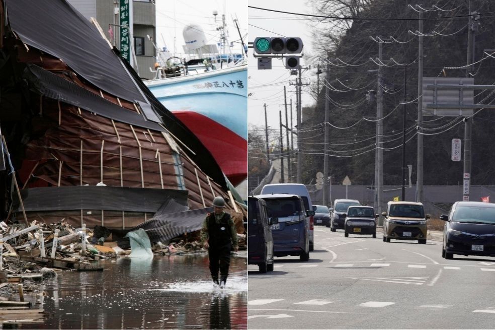 En fotos: el antes y el después del tsunami en Japón