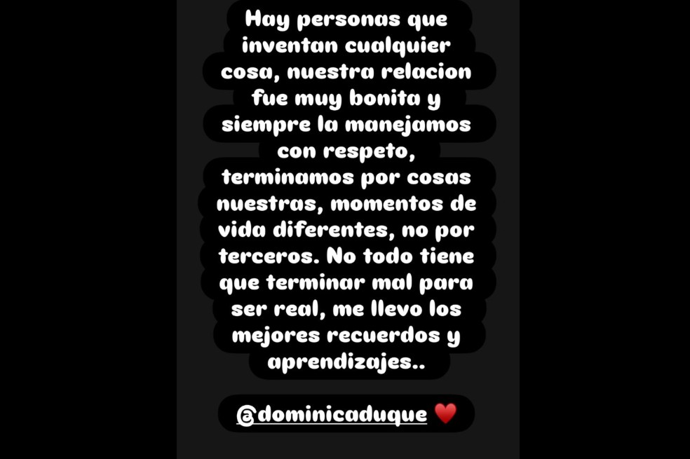 El actor hizo una nueva publicación en sus redes sociales refiriéndose a su relación con la presentadora de ‘Manos arriba’, el aftershow de ‘MasterChef Celebrity’.