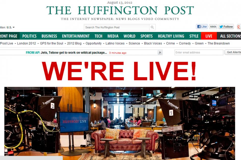 Huffington Post lanza su «webtv» en Estados Unidos