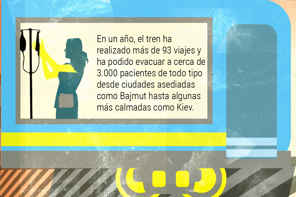 Así evacúan a los enfermos en Ucrania.