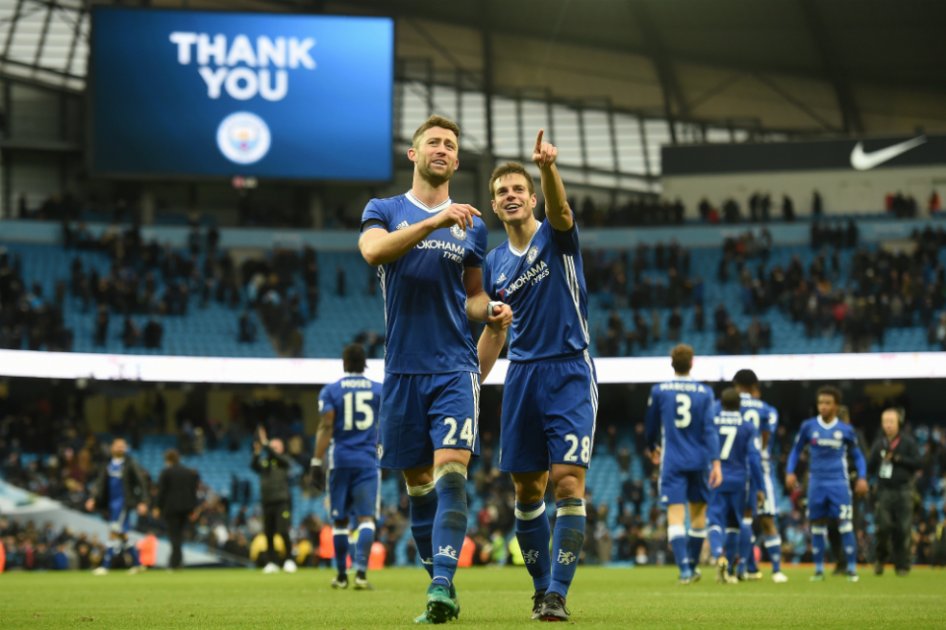 Los jugadores de Chelsea celebran la victoria frente al Manchester City. / AFP