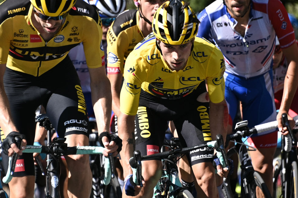 Primoz Roglic se retiró del Critérium del Dauphiné