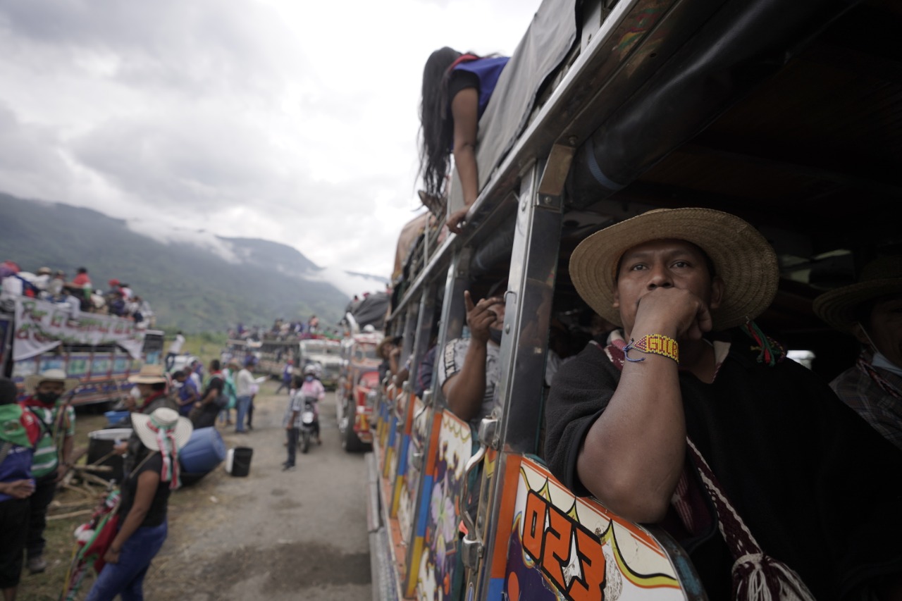 La comunidad llegó el viernes 16 de octubre a Ibagué, Tolima, siendo su segunda parada en el recorrido.