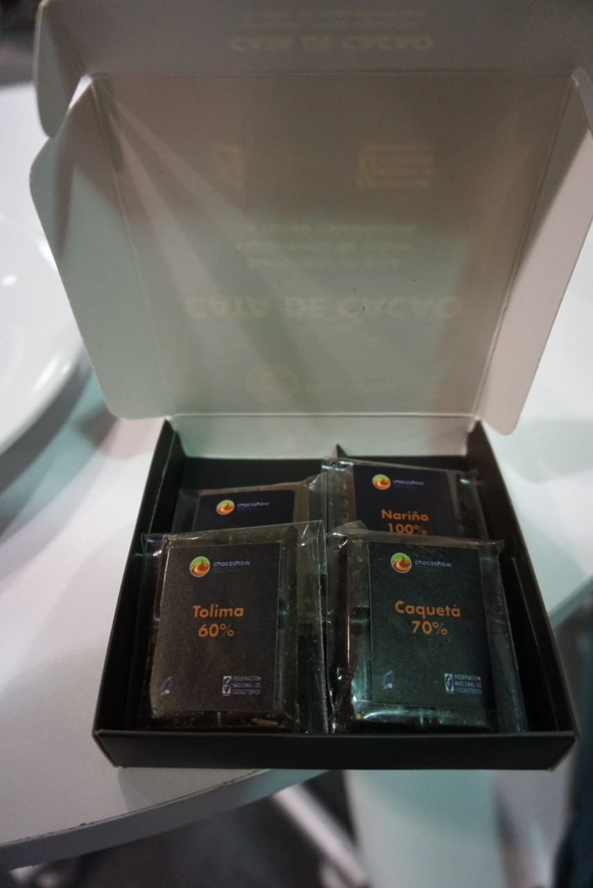 Muestra de los productos otorgados por Chocoshow