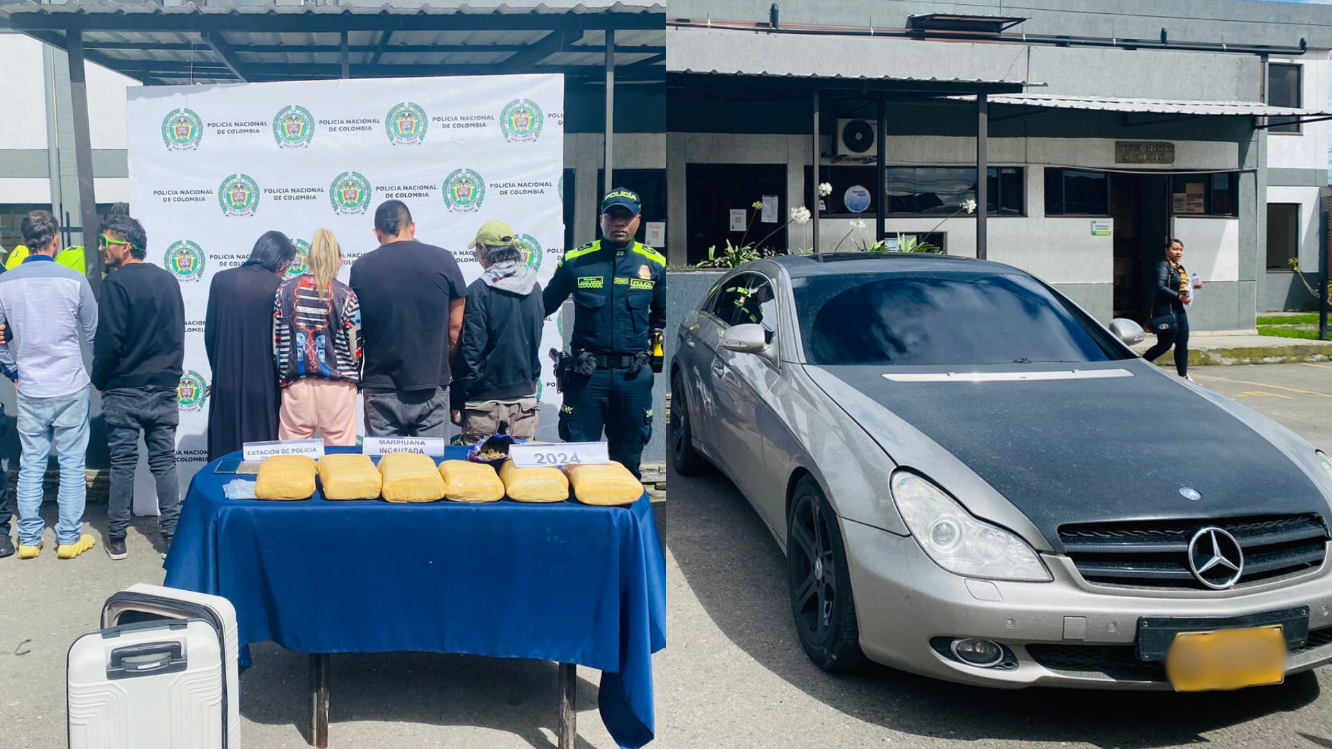 En un lujoso carro, 6 personas fueron sorprendidas llevando varios kilos de marihuana