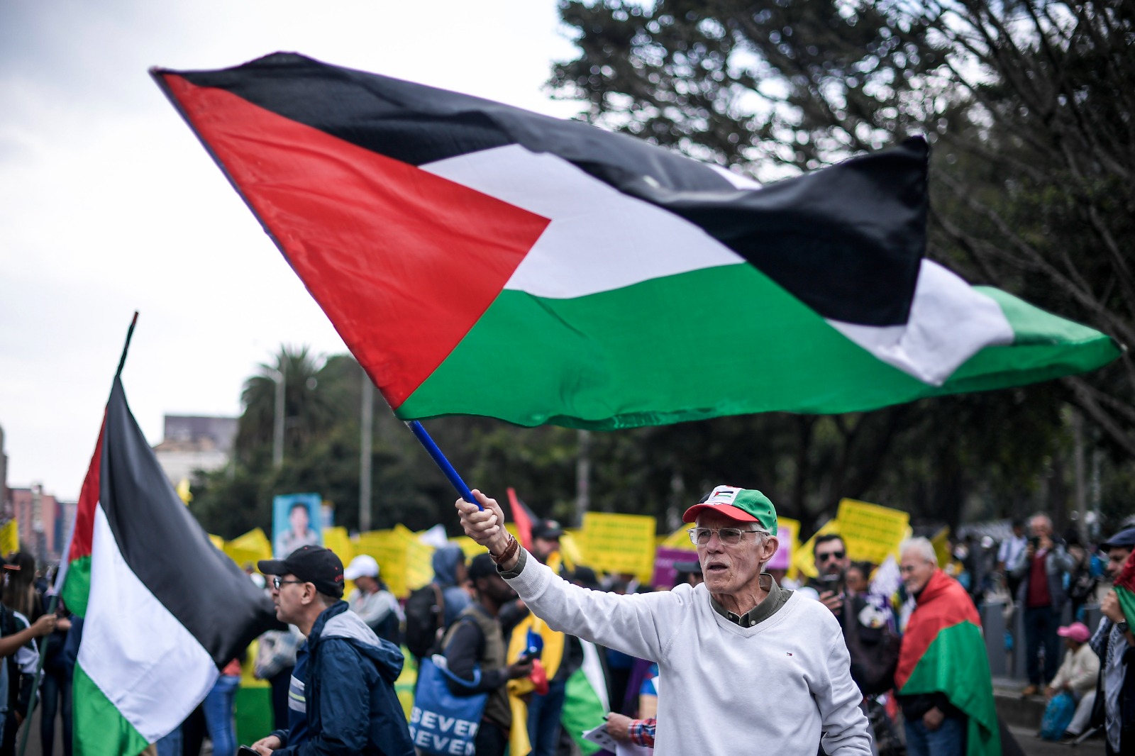 Representantes del comité de solidaridad con el pueblo palestino.