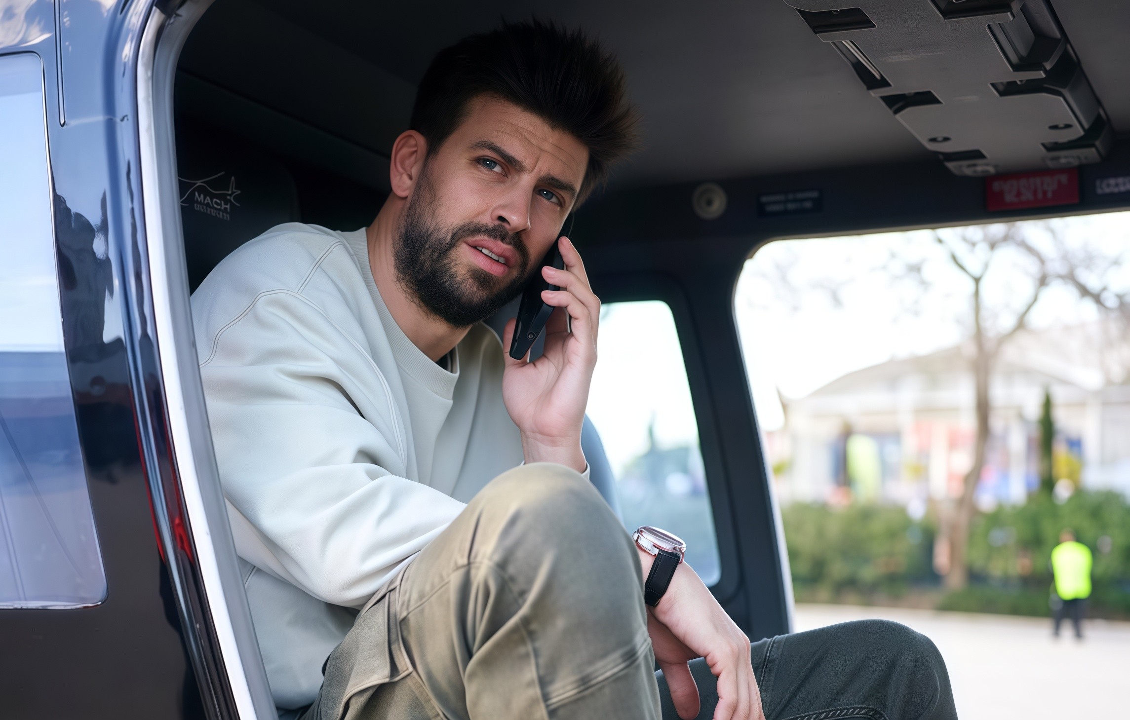 Captan a Piqué con  Milan y Sasha en famoso parque de diversiones. ¿Estuvo Clara Chía?