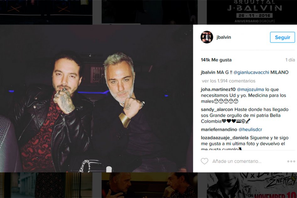 J Balvin baila con el italiano ostentoso famoso en Instagram