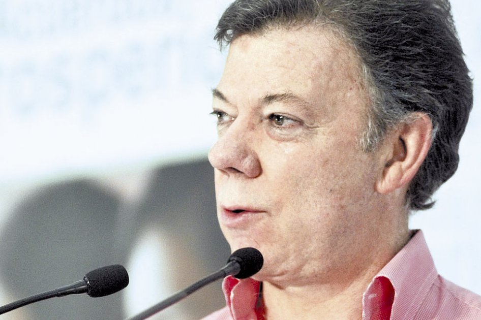 El presidente Juan M. Santos en el Congreso Nacional de Municipios.  /Presidencia