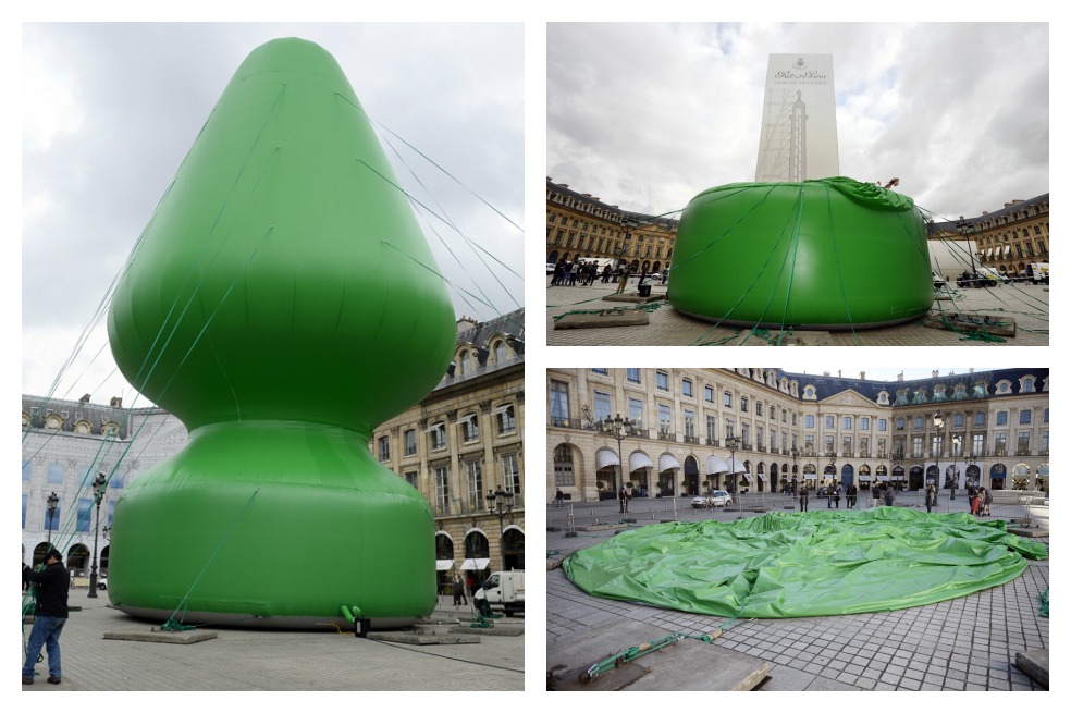 La fallida ‘escultura inflable’ de París que fue derribada por parecer un juguete sexual