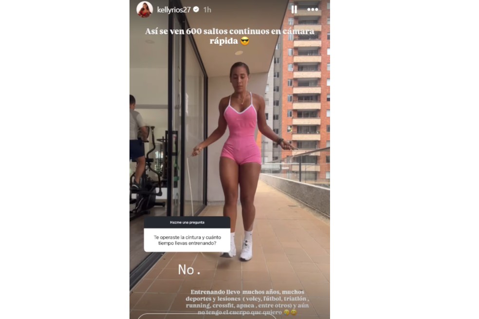 La deportista aclaró los rumores en redes sociales sobre una supuesta cirugía estética.