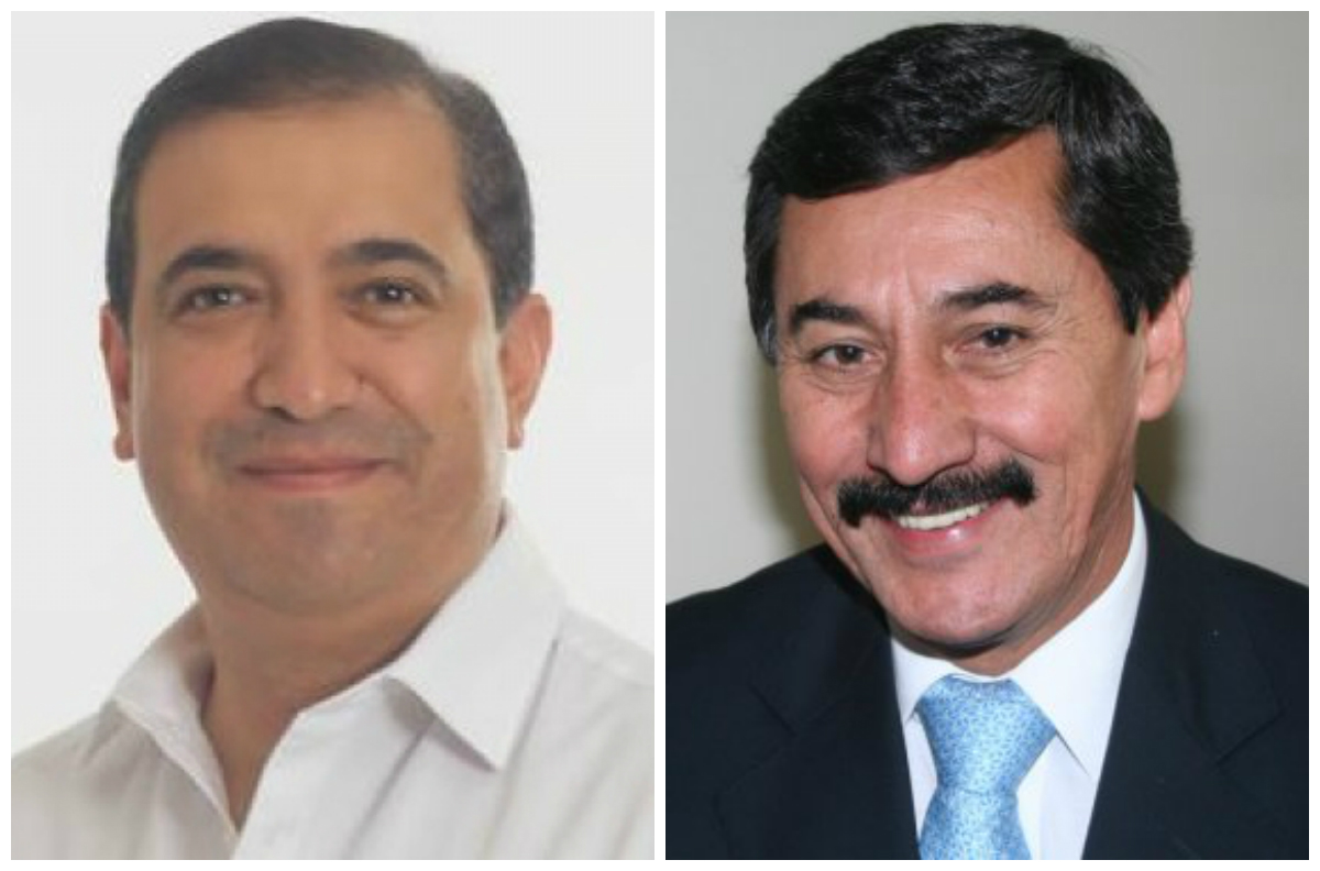 Juan Carlos Restrepo y Bernabé Celis, del partido Cambio Radical. 