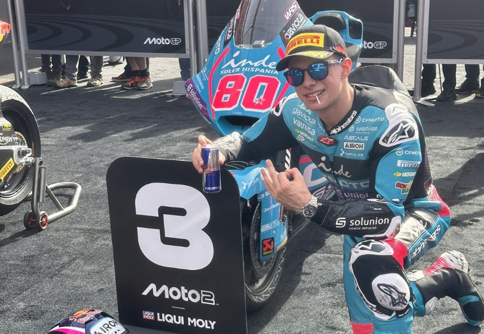 Podio y remontada: David Alonso volvió a destacar en el GP de Portugal en Moto2