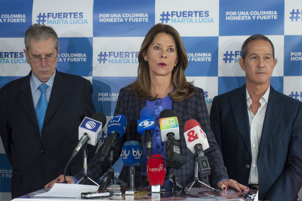 La exministra dijo que espera una campaña transparente y limpia para la consulta popular de marzo. / Prensa Marta Lucía Ramírez