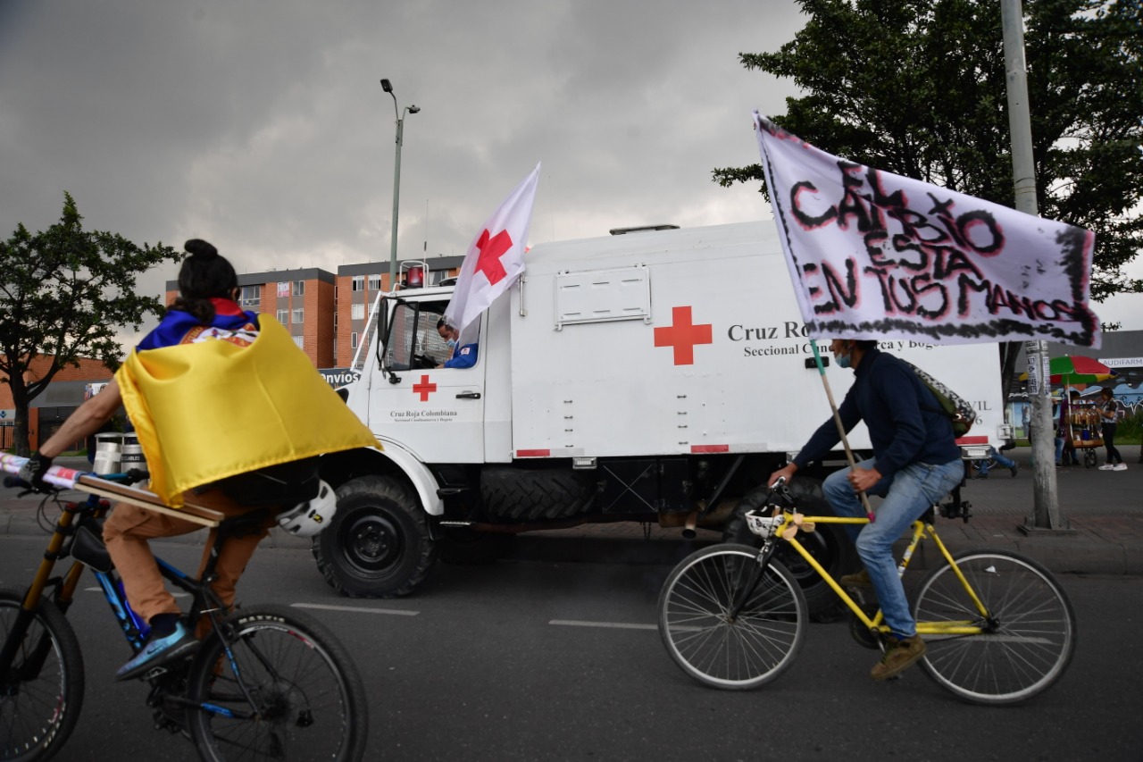 En este punto hay un Puesto de Mando Unificado (PMU) desde donde el Distrito y la Policía monitorean las concentraciones.