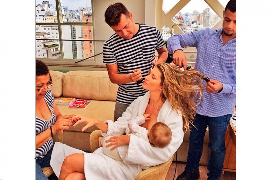 Foto de Gisele Bündchen amamantando a su bebé genera polémica