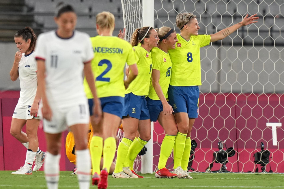 Primera sorpresa en Tokio 2021: Suecia derrotó a Estados Unidos