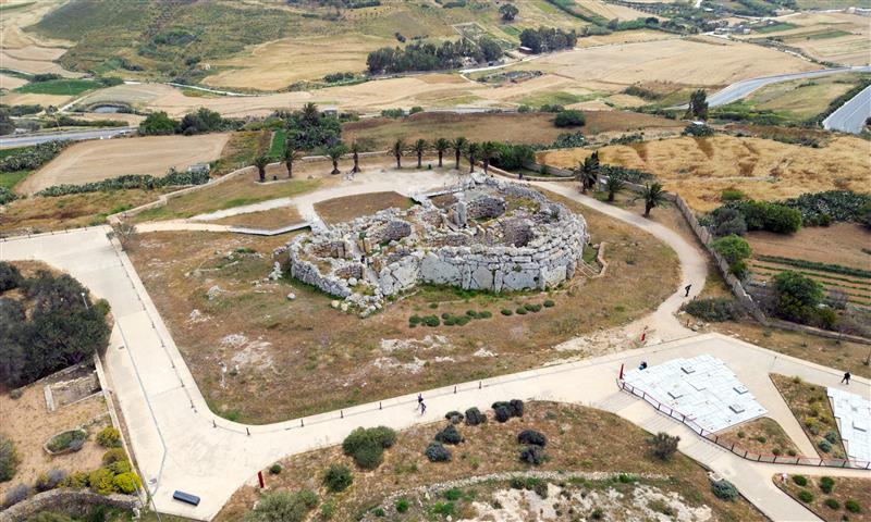 Ġgantija se encuentra en la isla de Gozo, en Malta.