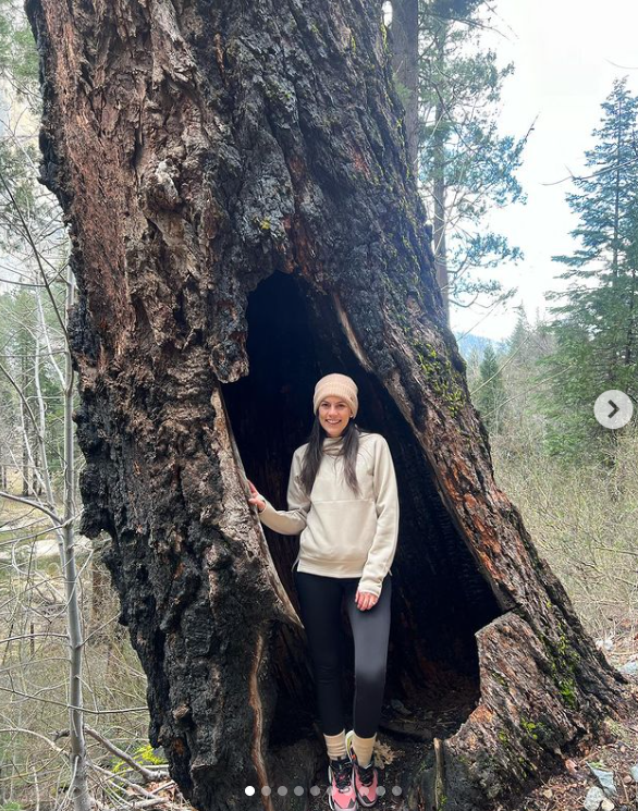 Linda Palma de viaje en Estados Unidos.