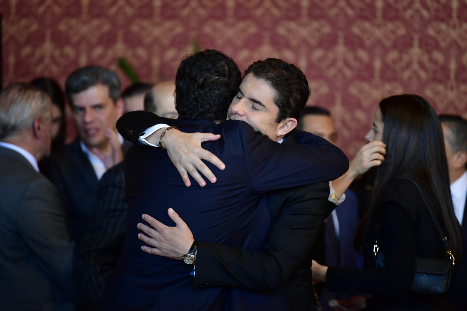 Exequias y homenajes al exvicepresidente Germán Vargas Lleras avanzan en el salón Simón Bolívar del Palacio de San Carlos.
