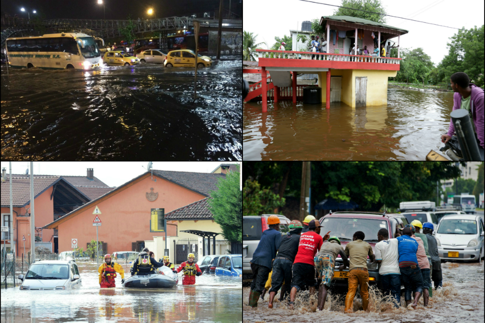 ¡Bajo agua!: imágenes de los estragos por inundaciones en varios puntos del mundo