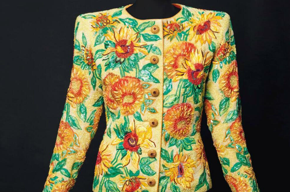 A subasta chaqueta de Saint Laurent inspirada en «Girasoles» de Van Gogh