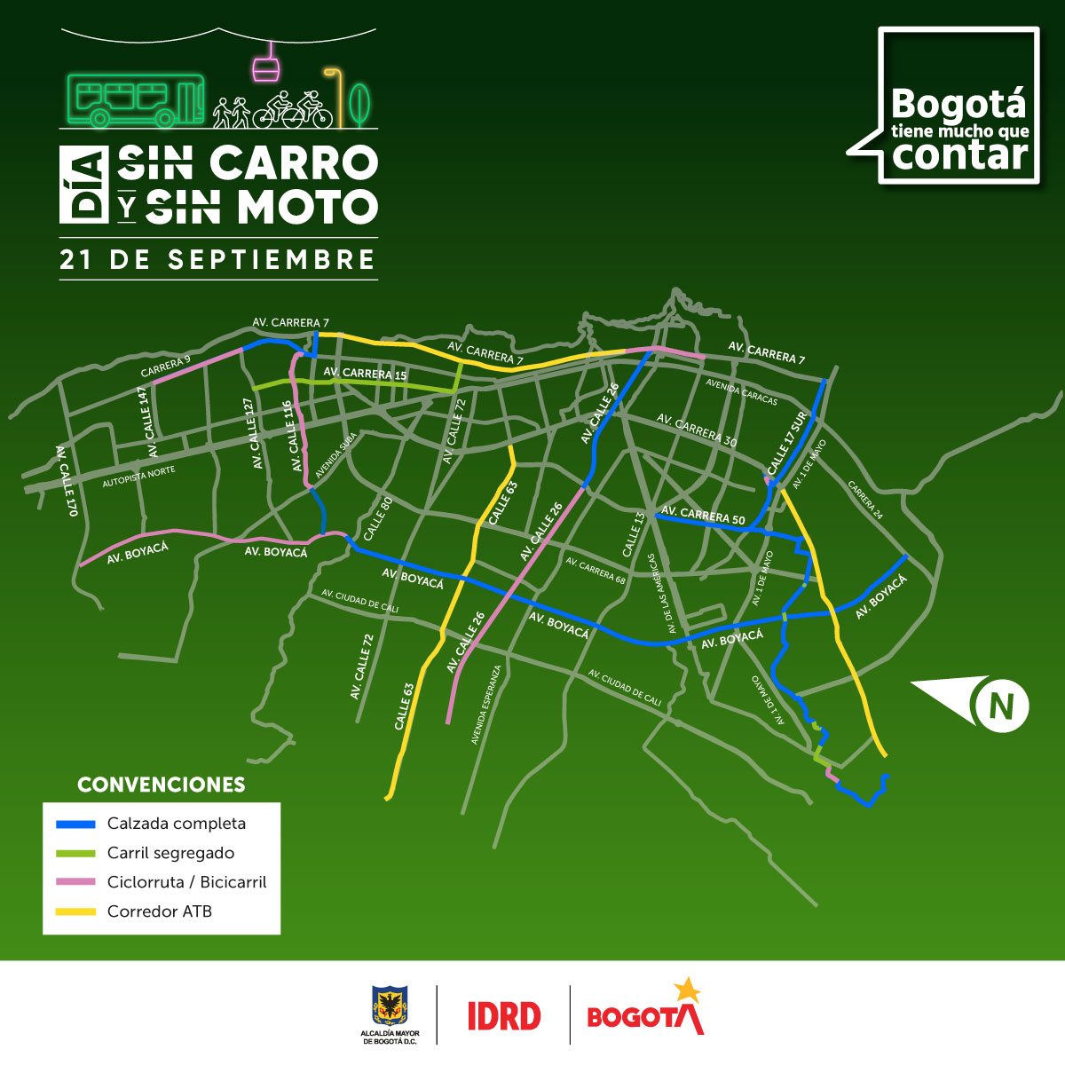 Estas son las ciclovías que estarán habilitadas para mañana.