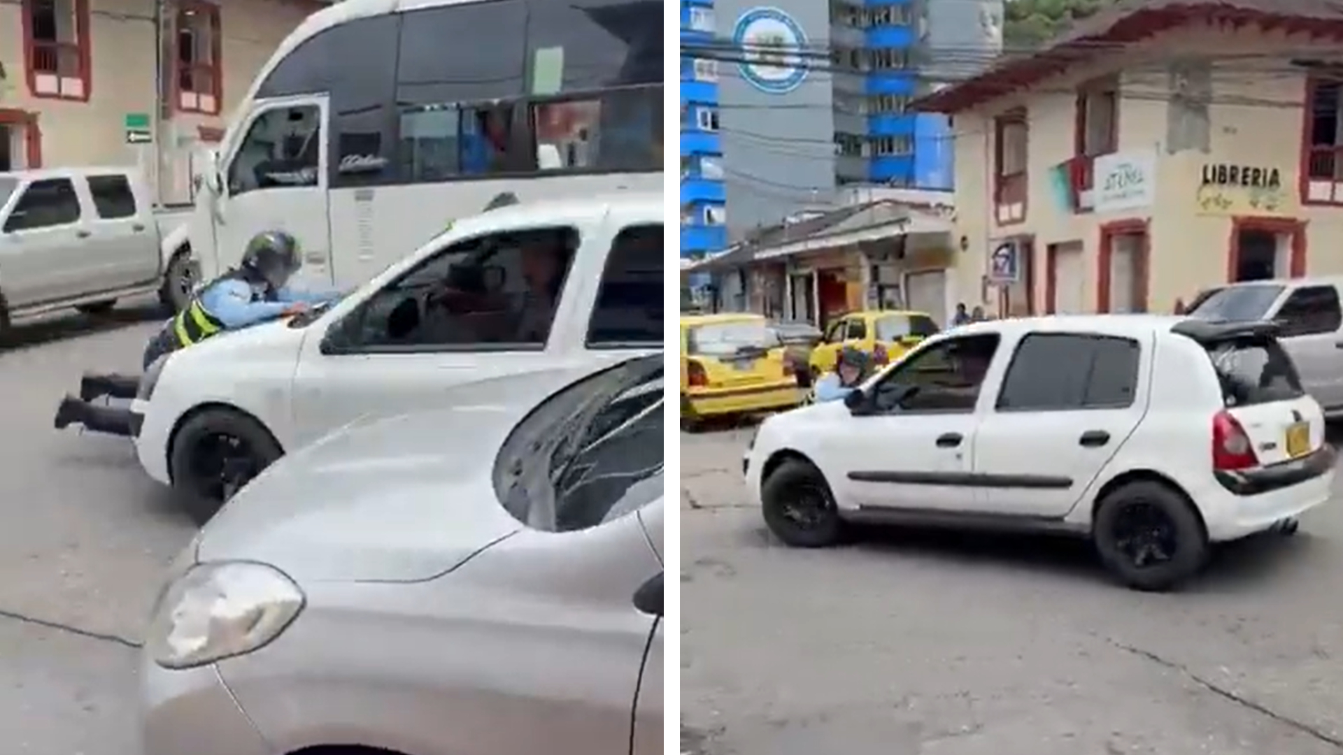 Conductor atropelló a agente de tránsito que iba a inmovilizarle el carro (video)