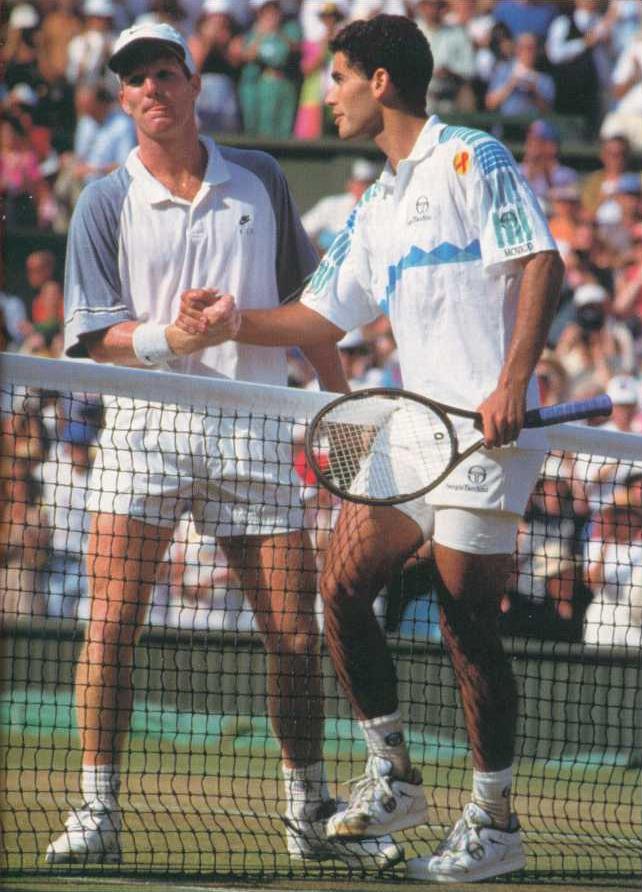 Jim Courier y Pete Sampras en la final de Wimbledon 1993.