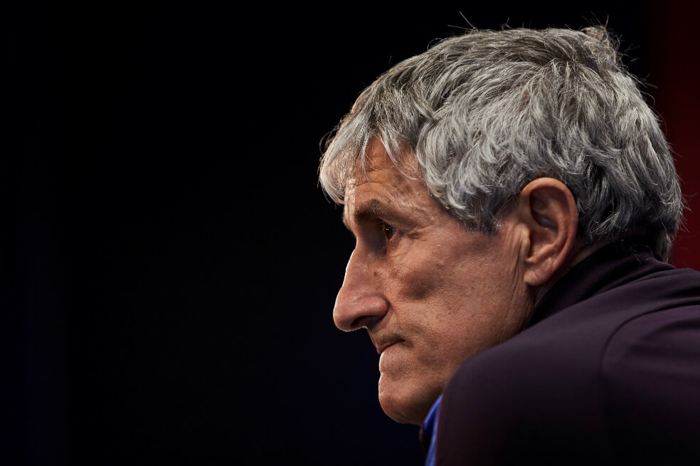 Quique Setién, a la espera de un delantero
