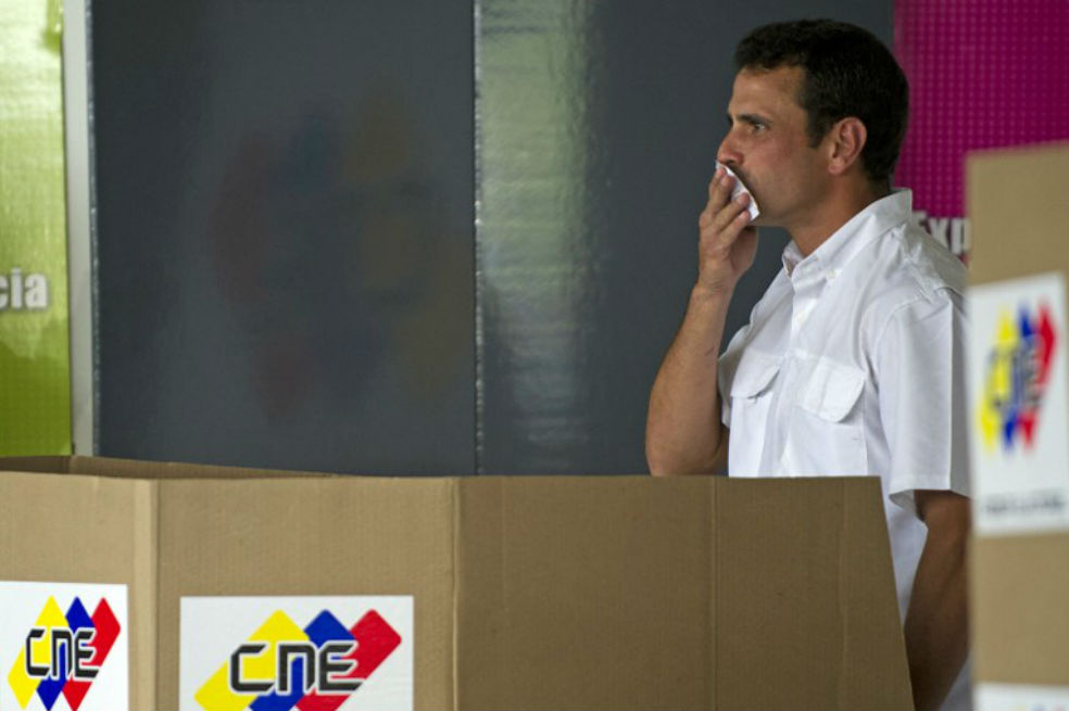 Henrique Capriles en la jornada electoral